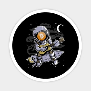 Astronaut Guitar Bitcoin BTC Coin To The Moon Crypto Token Cryptocurrency Blockchain Wallet Birthday Gift For Men Women Kids Magnet